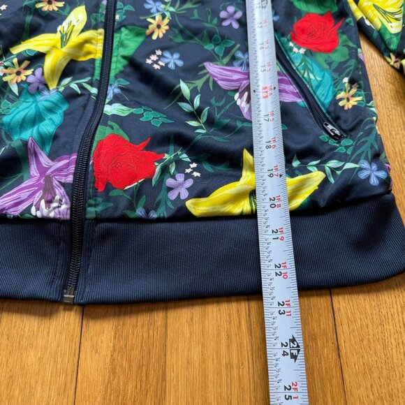 Adidas Size M Multicolor Blossom Of Life Floral Graphic Full Zip Track Jacket - Picture 9 of 15